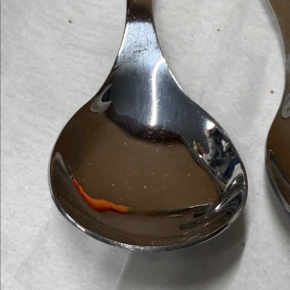 ⭐️Vintage Set of ceramic & stainless steel salad servers vegetable themed handle - Picture 12 of 12
